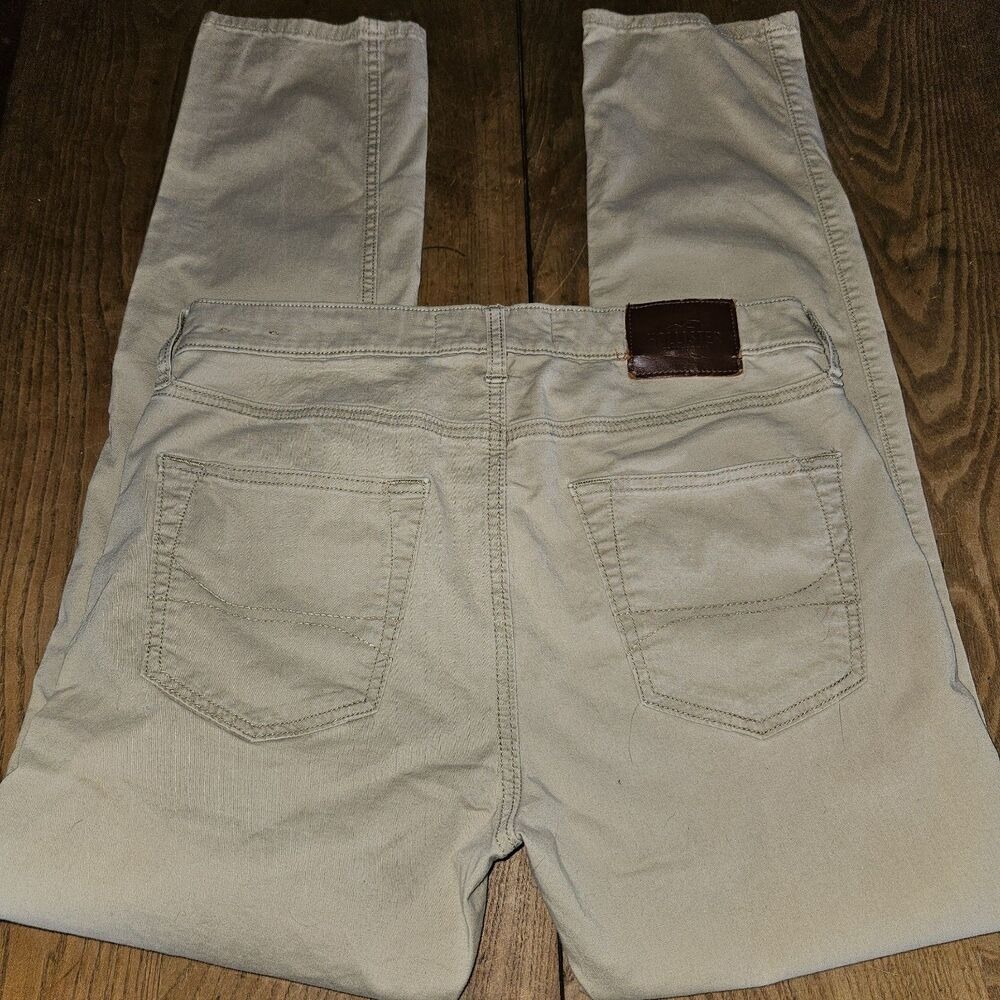 Hollister Skinny 5 Pocket Pant Mens 31x32 Epic Flex Tan Khaki Chino Excellent